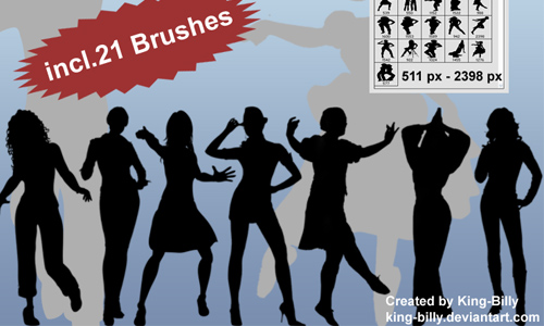 Silhouette Photoshop Brushes Free
