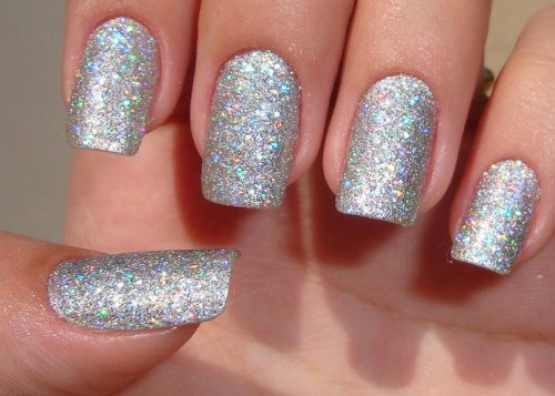 Silver Glitter Nail Polish Designs