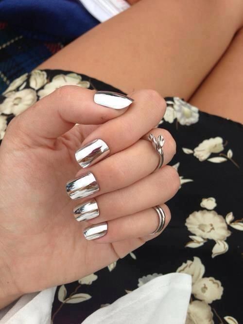 Silver Mirror Nail Polish