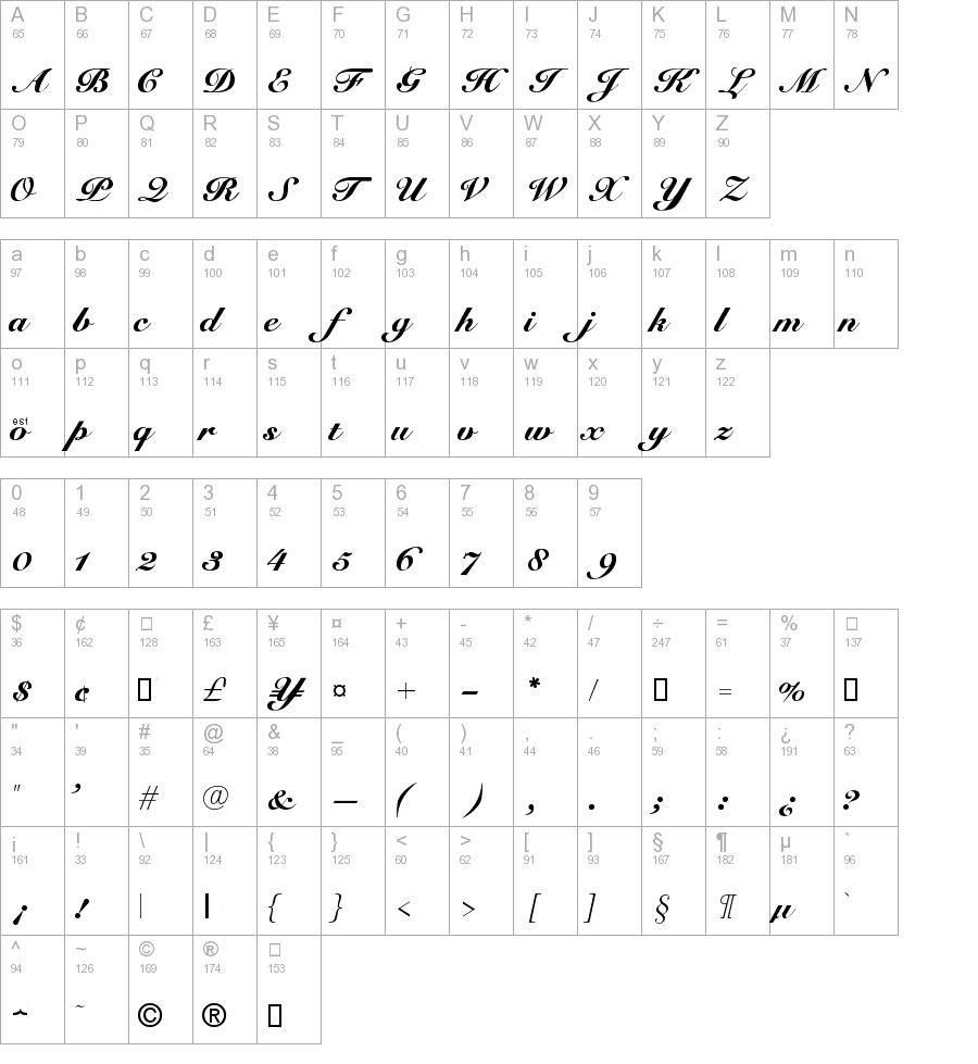 Simple Cursive Font