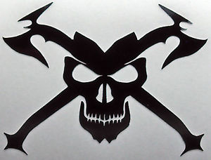 Skull and Crossed Axes Firefighter Decal