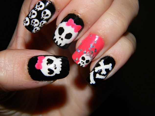 Skull Nail Art Design