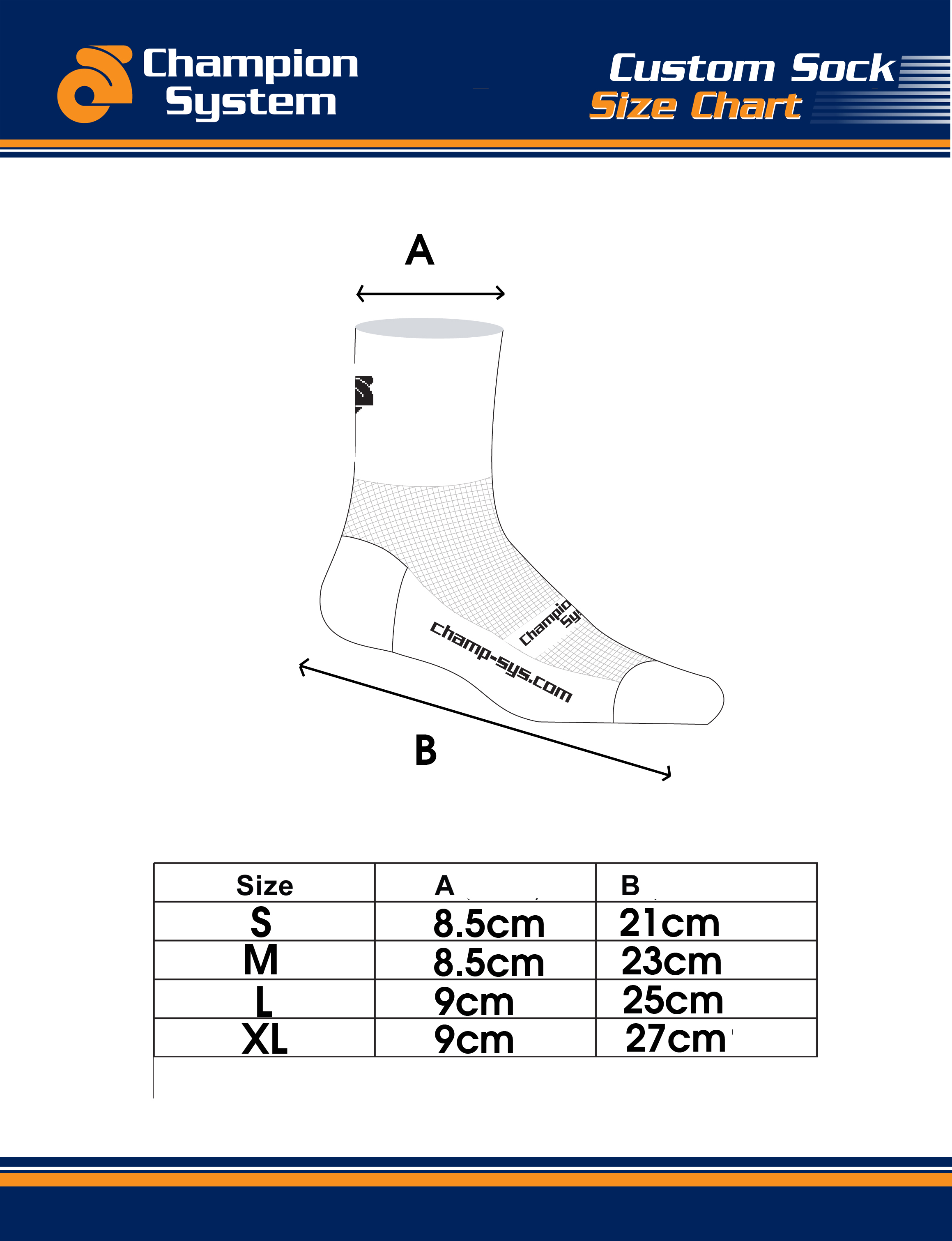 Sock Design Template Size