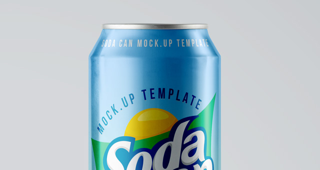 Soda Can PSD Mockup