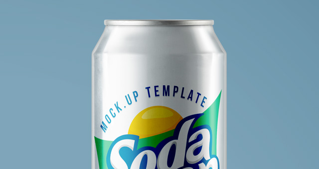 Soda Can PSD Mockup