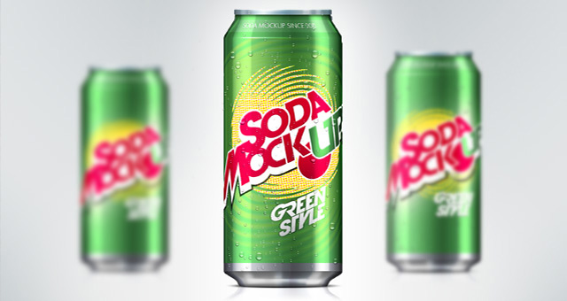 Soda Can PSD Template