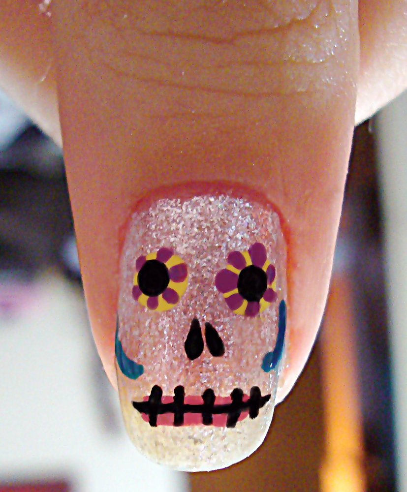 Sugar Skull Nail Art Sugar Skull Nail Art