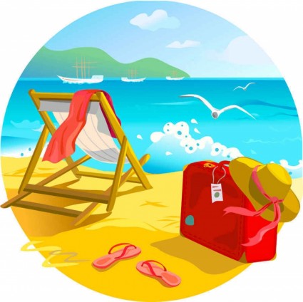 Summer Beach Scenes Clip Art Free