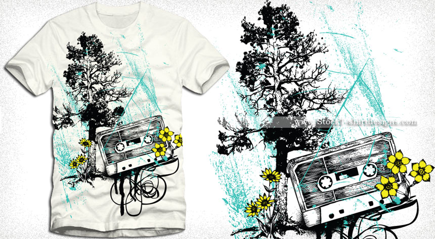 14 Vector Tree T-Shirt Images