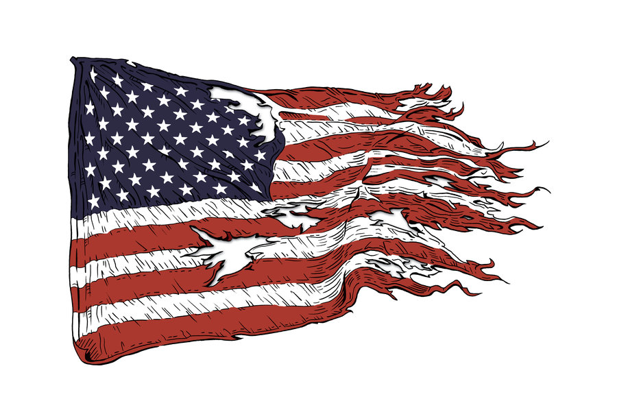 14 Torn American Flag Vectors Design Images