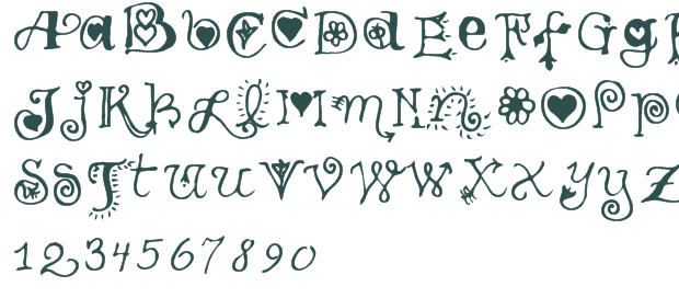 Teenage Girl Handwriting Font