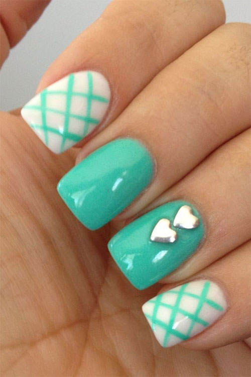 Turquoise Color Nail Designs