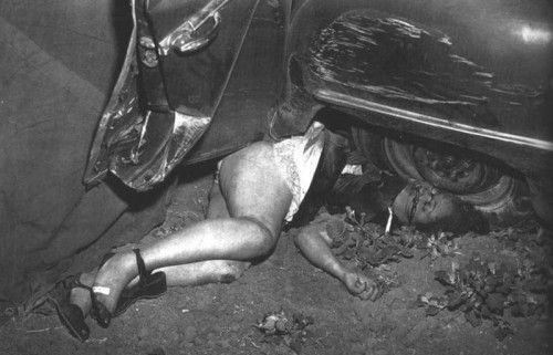 Vintage Car Accident Dead People