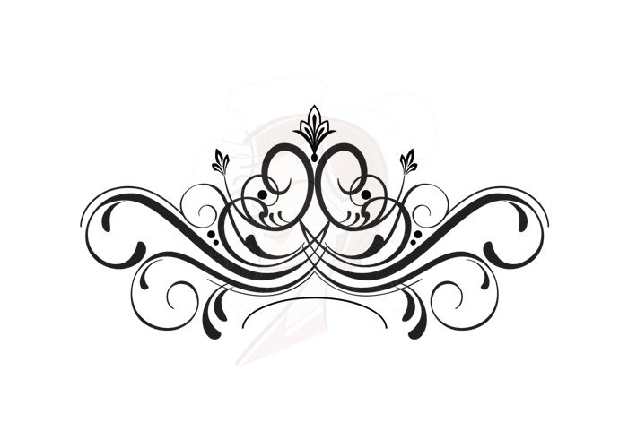 Vintage Fleur De Lis Flourish Clip Art