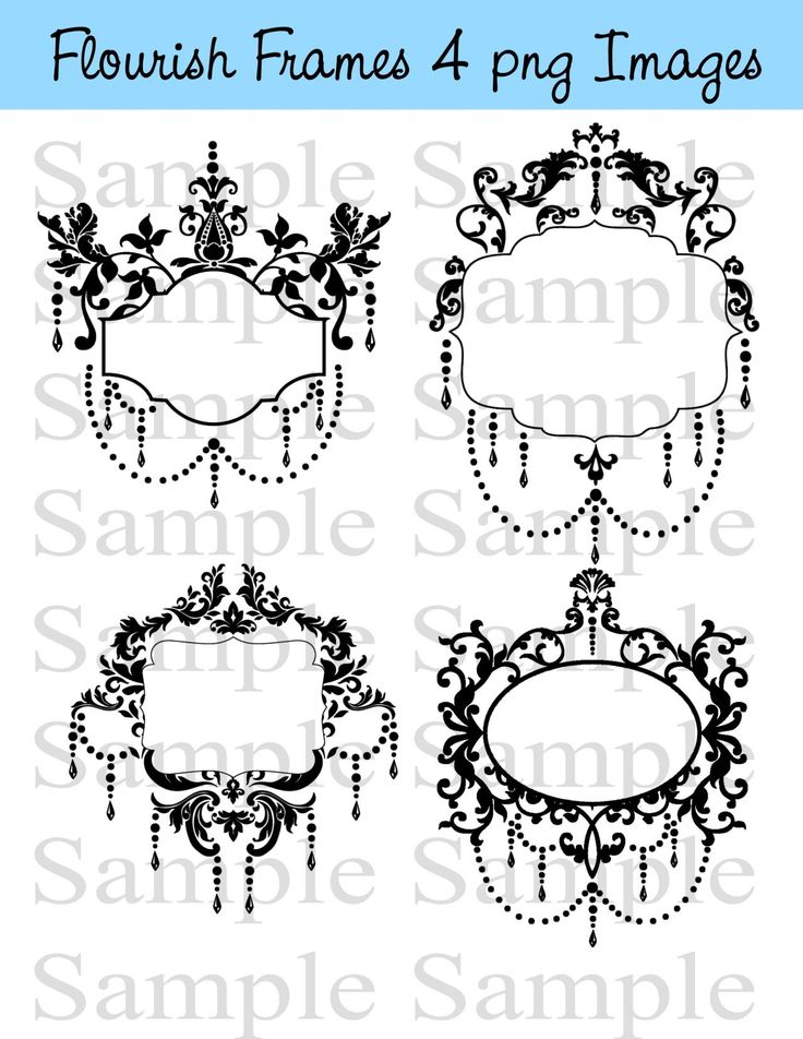 Vintage Flourish Frame Clip Art