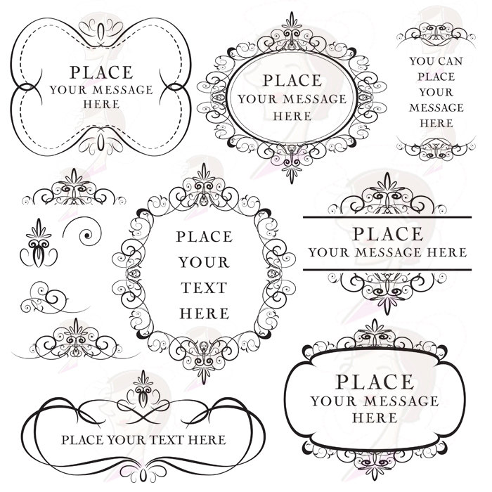 Vintage Flourish Frame Clip Art