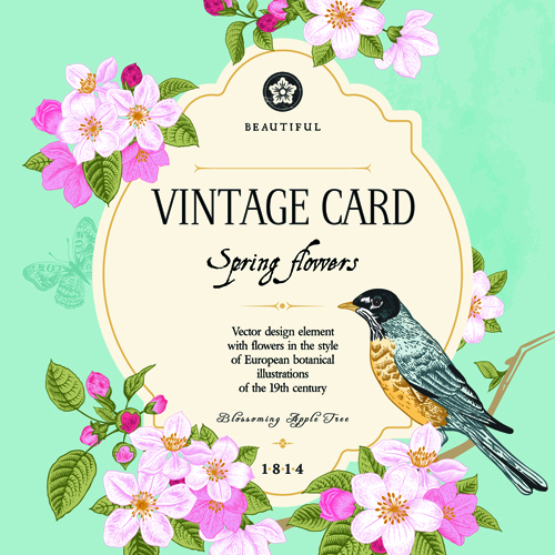 Vintage Flower Vector Graphics Free