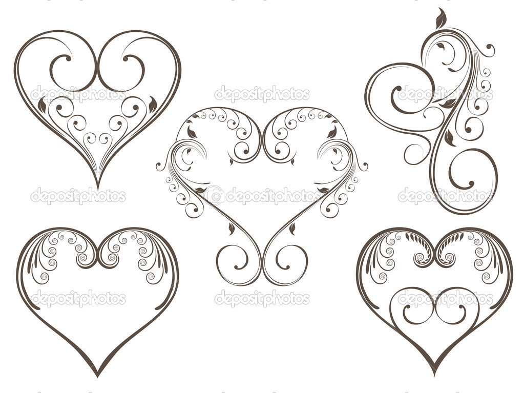 Vintage Heart Border Designs