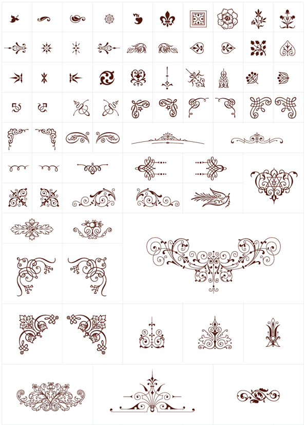 Vintage Vector Flourishes and Ornaments Vintage Vector Flourishes and Ornaments