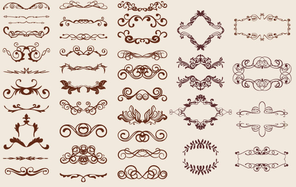 Vintage Vector Ornaments Vintage Vector Ornaments