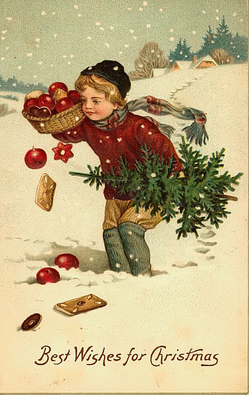 Vintage Victorian Christmas Card