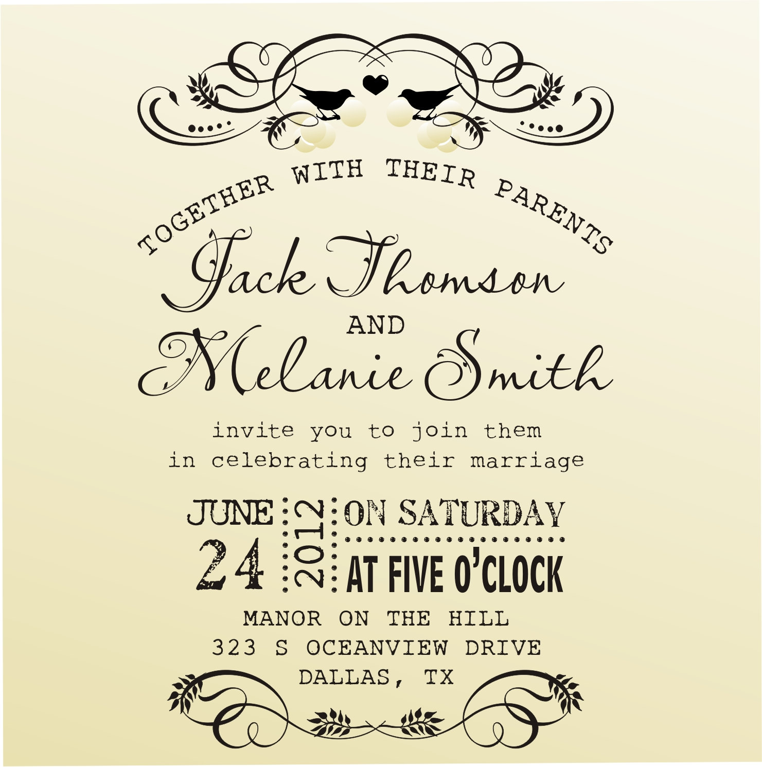 Vintage Wedding Invitation Font