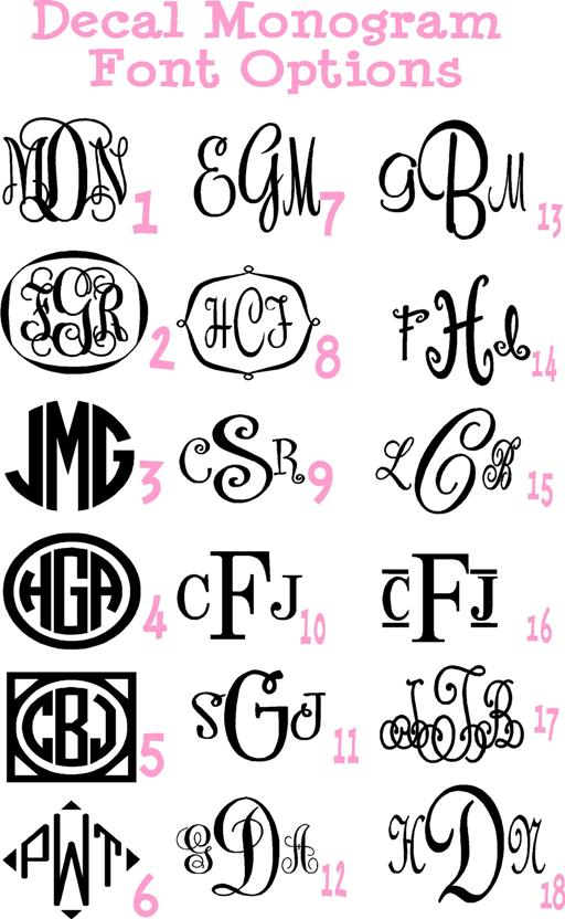 9 Monogram Fonts Initials Images