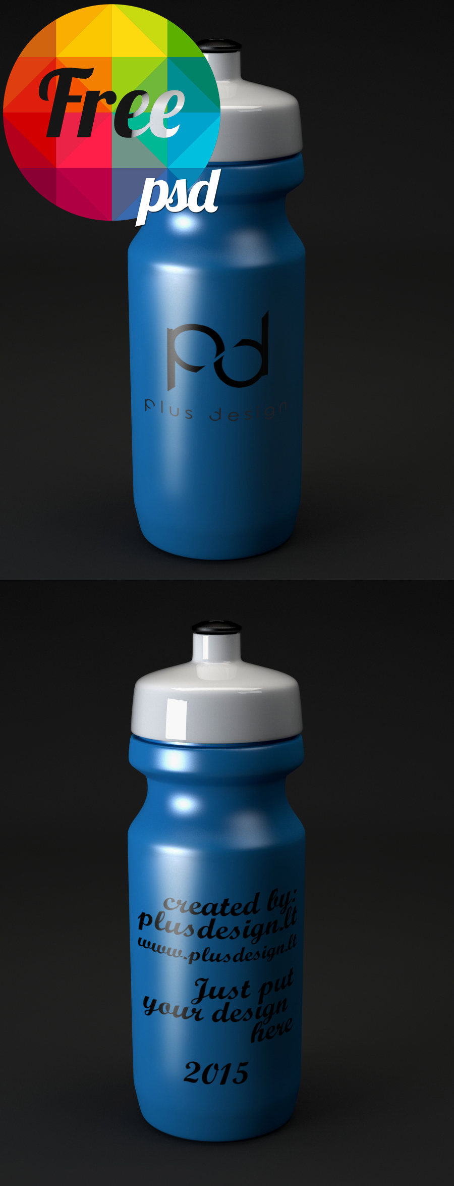 Water Bottle Mockup Template Free