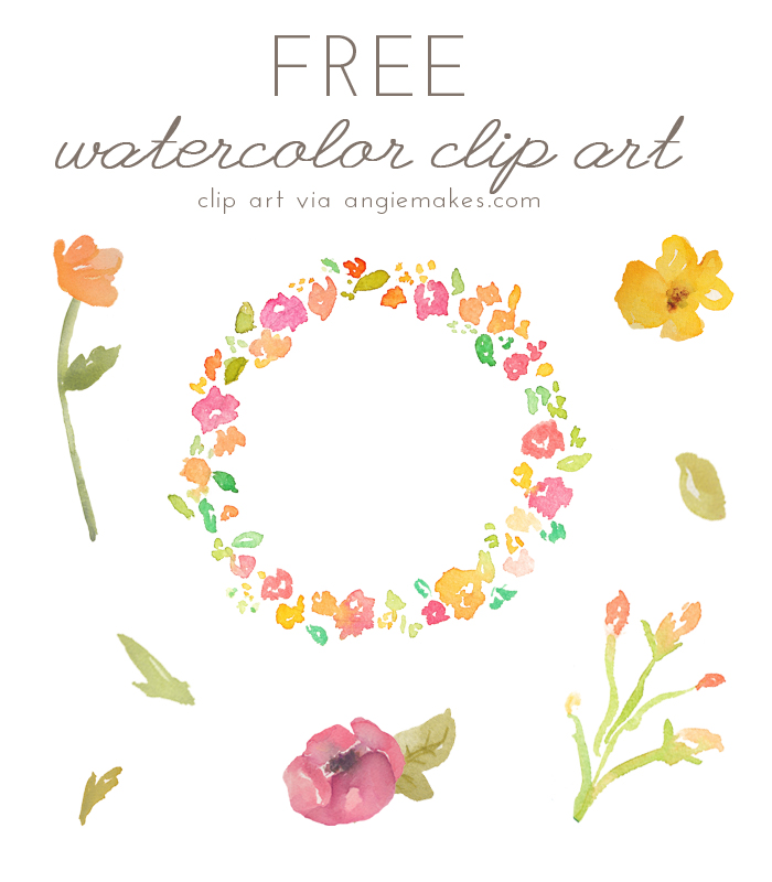 Watercolor Flowers Clip Art Free