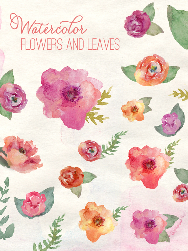 Watercolor Flowers Clip Art