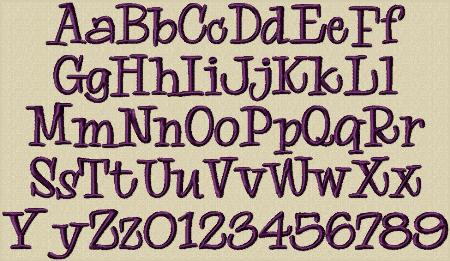 15 Nelly Embroidery Font Images