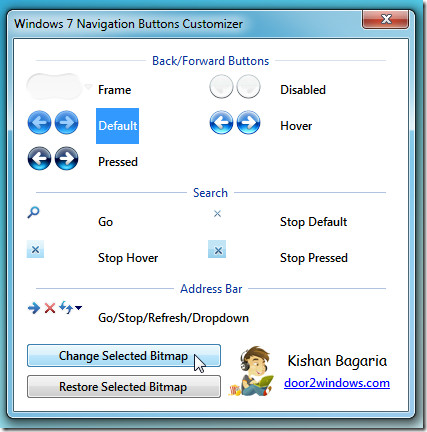 Windows 7 Navigation Buttons
