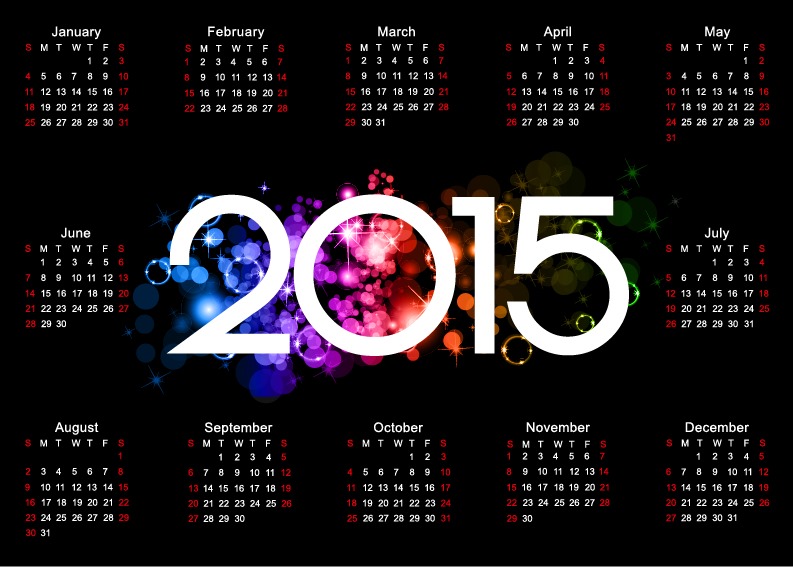 2015 August Calendar Design