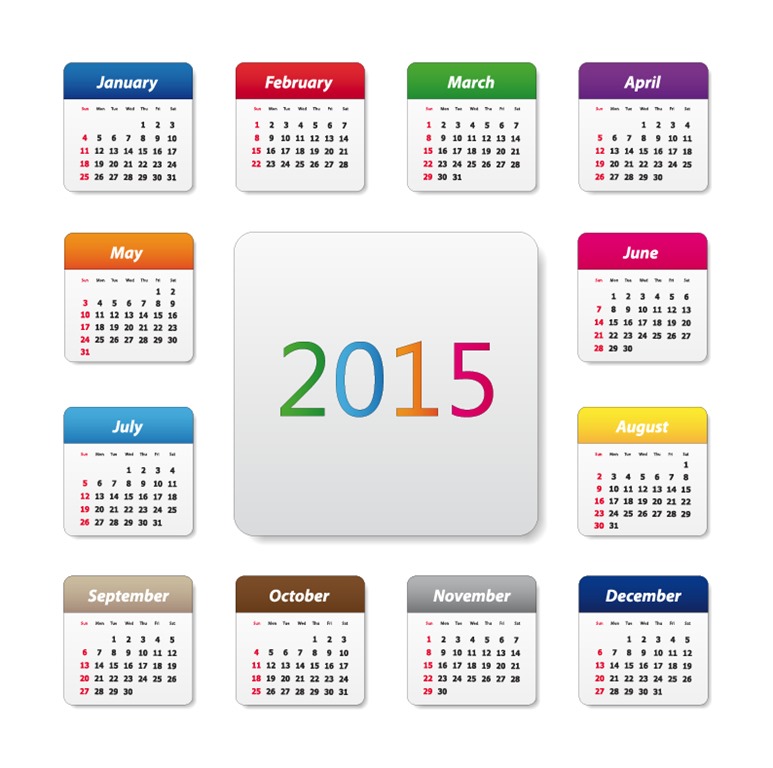 2015 Calendar Vector Design