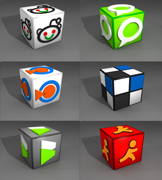 3D Social Media Icons Set