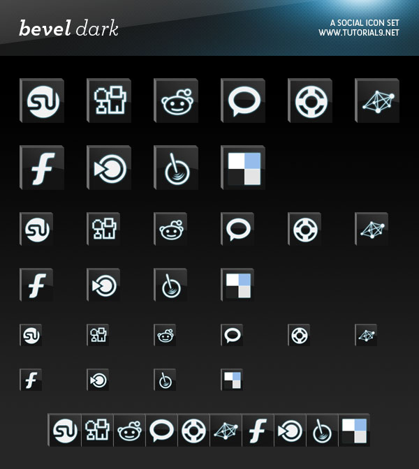 16 Black 3D Icon Sets Images