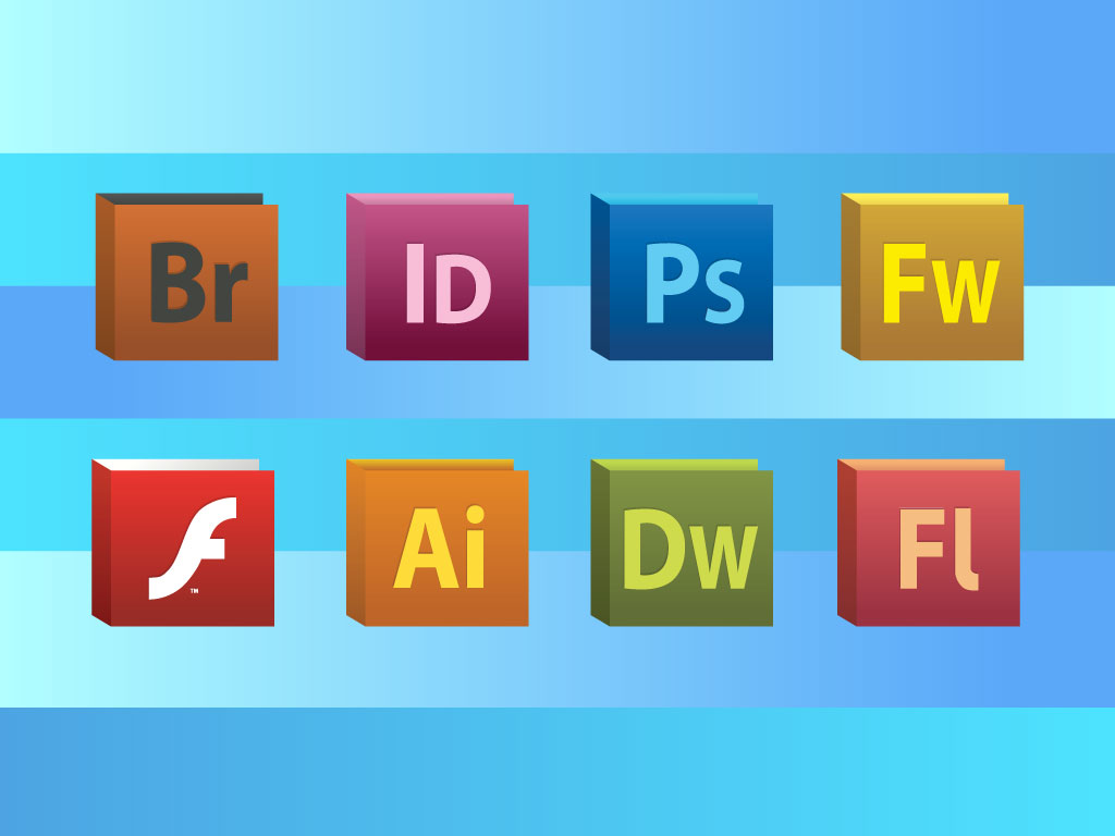 Adobe Suite Icons Vector