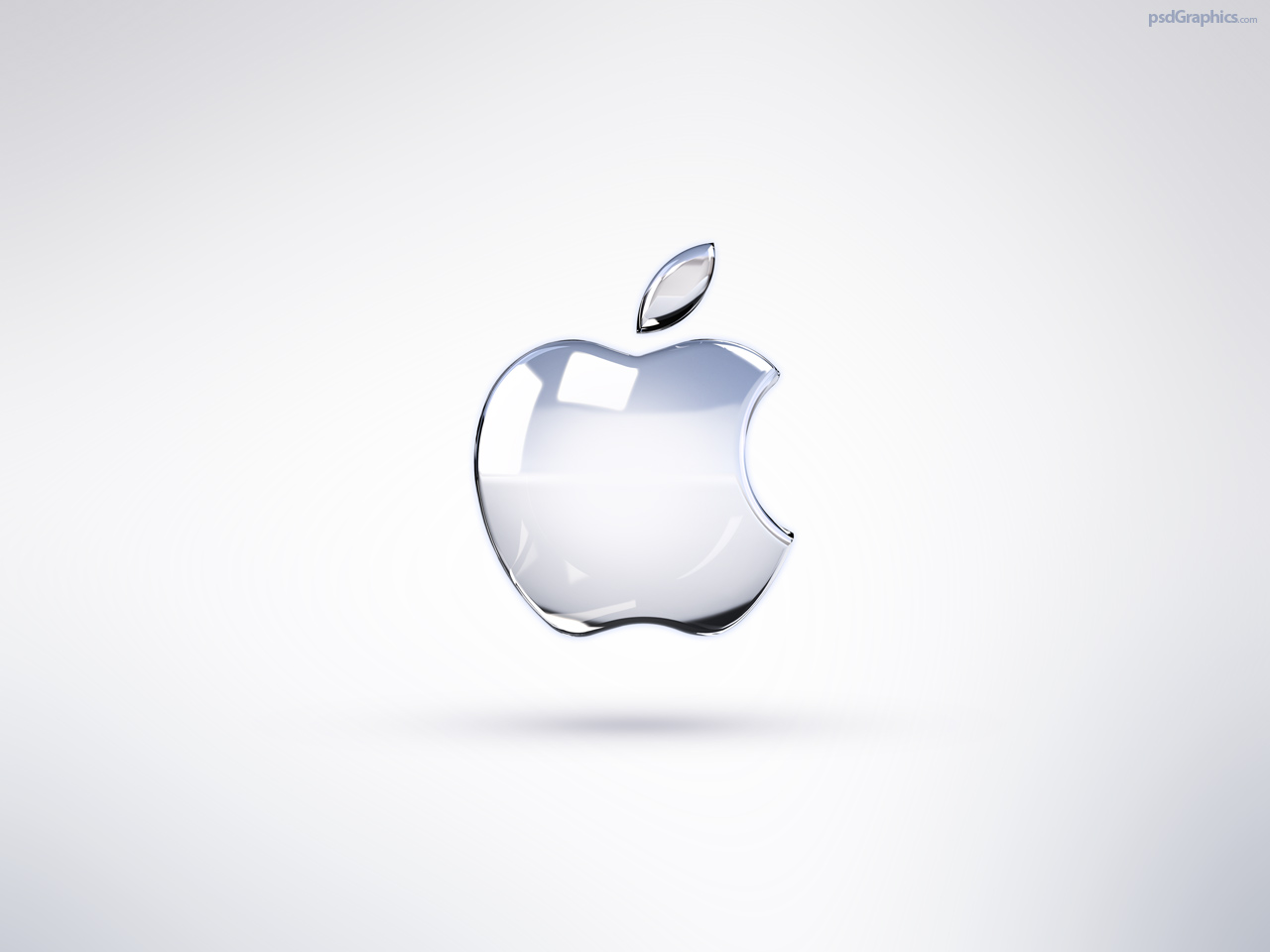 Apple Logo On White Background