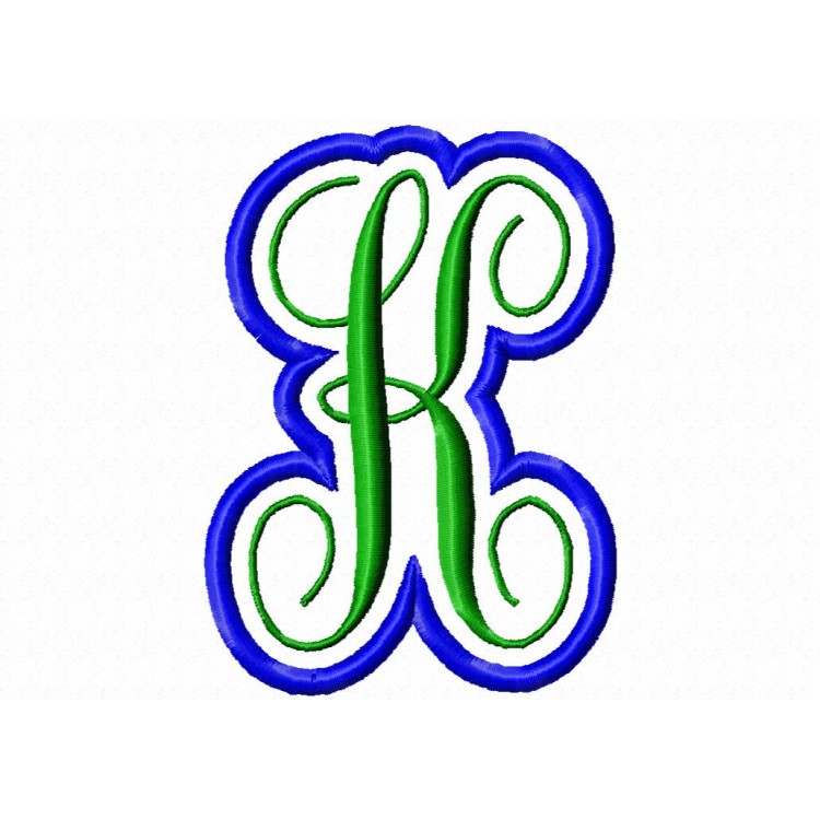 Applique Monogram Embroidery Font