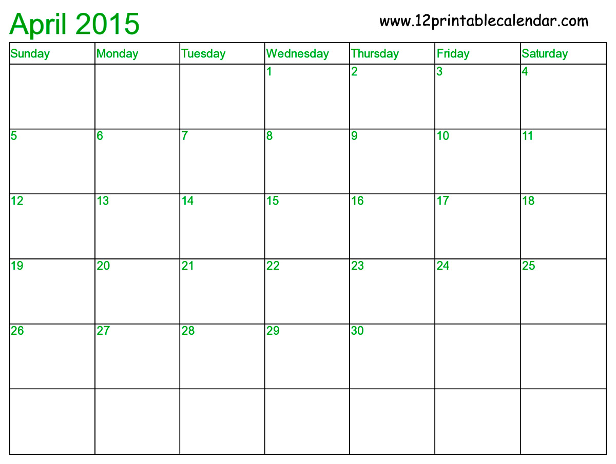 15 Calendar Templates 2015 Images