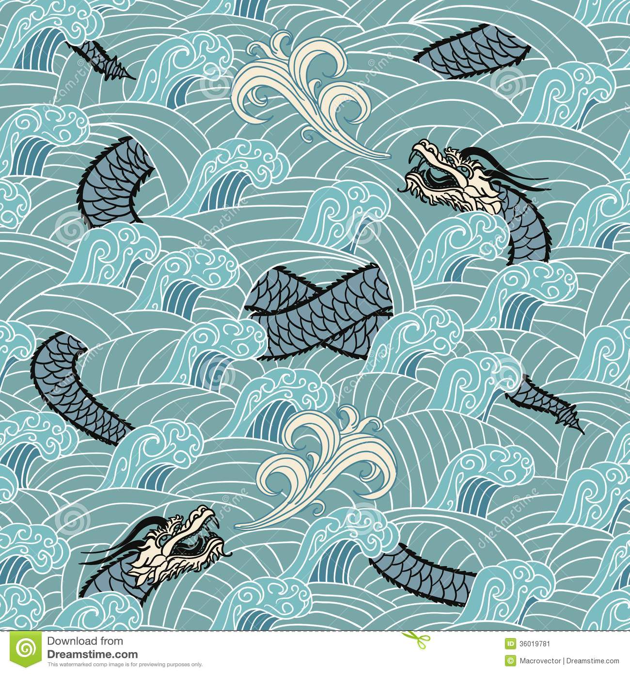 Asian Wave Illustration Asian Wave Illustration