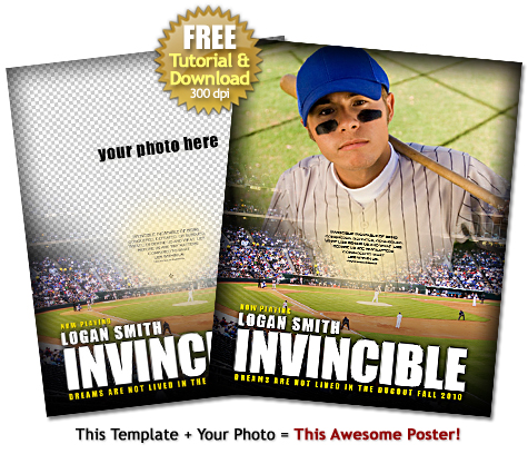 Baseball Card Template Photoshop