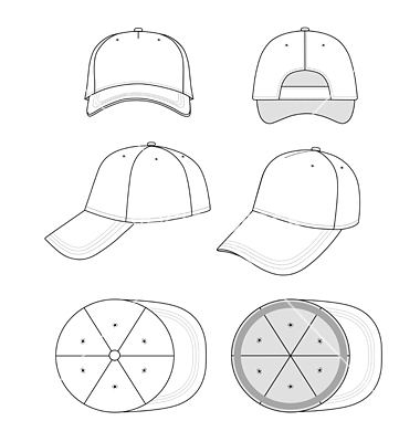 Baseball Hat Design Template