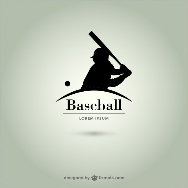 Baseball Player Silhouette Logo