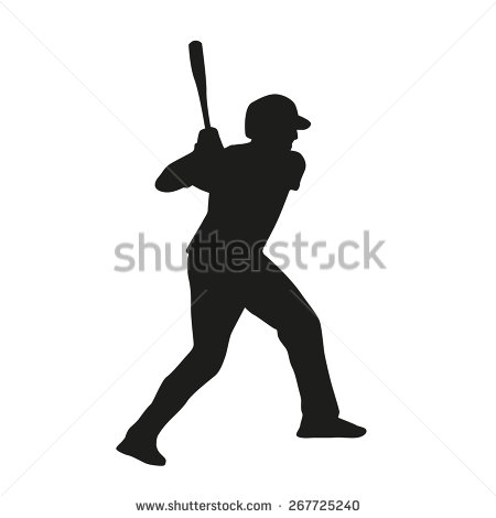 Baseball Player Silhouettes Vector