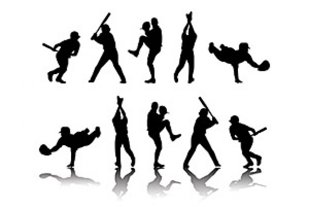 Baseball Silhouettes Vector Free