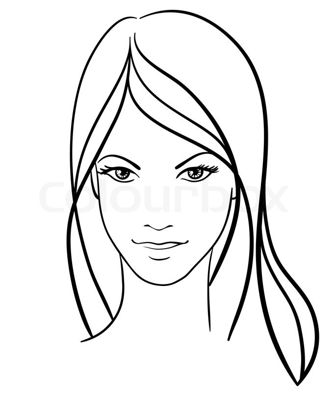 Beautiful Girl Face Drawing