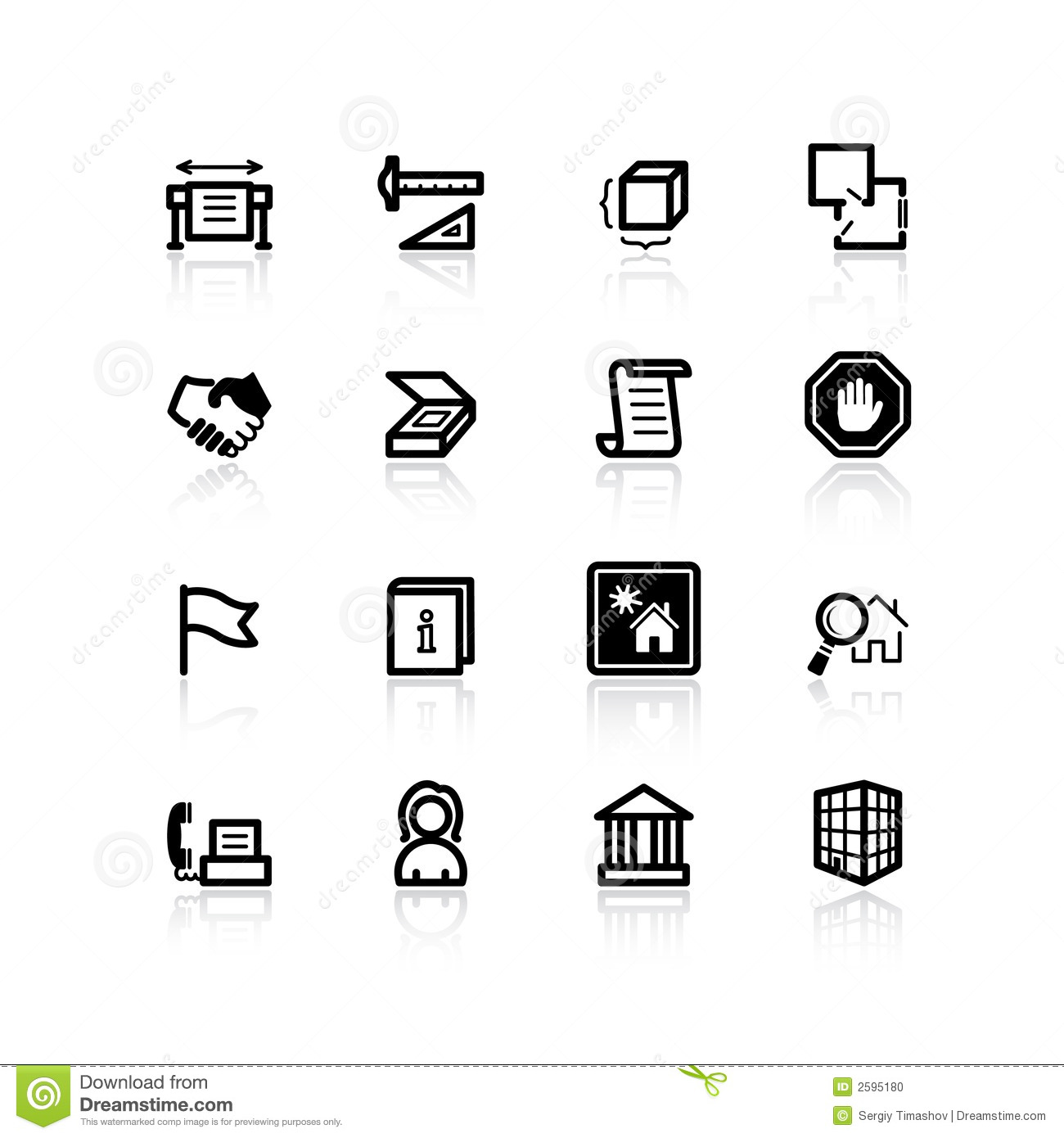 Black and White Building Icon