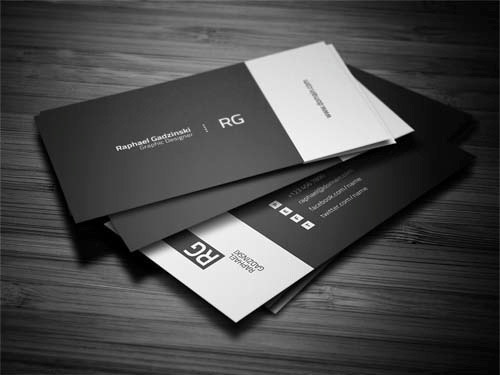 Black and White Business Card Black and White Business Card