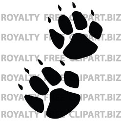 Black and White Free Clip Art Footprints